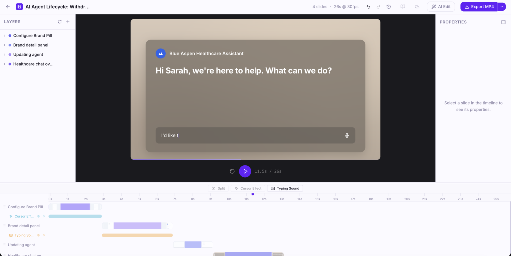 ai motion design editor ui